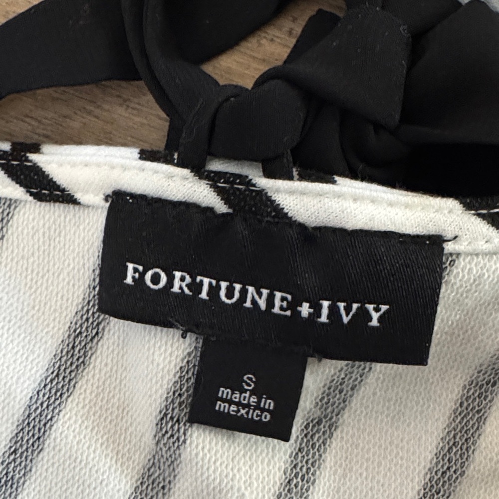 Striped Black and White Kids Dress - Picture 11 of 12